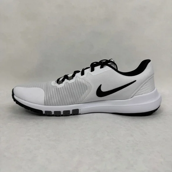 NIKE Men’s Flex Control 4 Workout Shoes - White/Grey/Black - CD0197-100 - Sz 9.5 - Picture 10 of 16